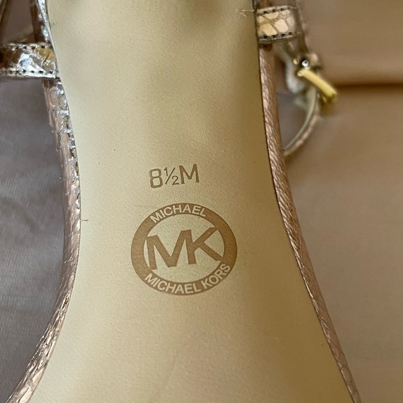 Michael Kors rose golden heels new size us 8.5 NWOT - Picture 9 of 14